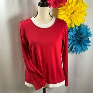 3/$10🙌White Stag Illusion Layered Long Sleeve Tee